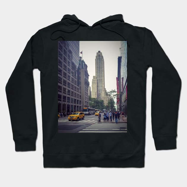 Skyscrapers Street People Garment District Manhattan NYC Hoodie by eleonoraingrid